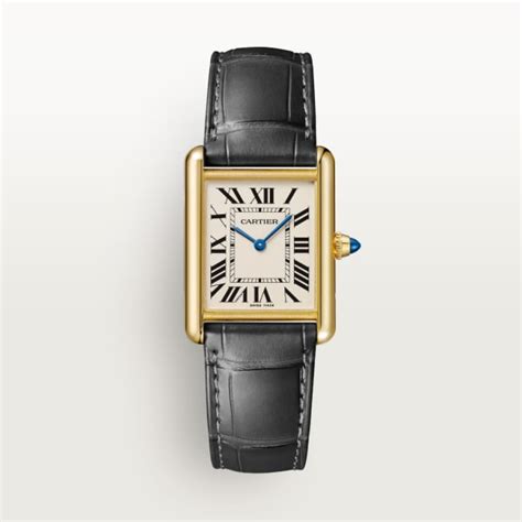 cartier laminor|cartier gold leather watch.